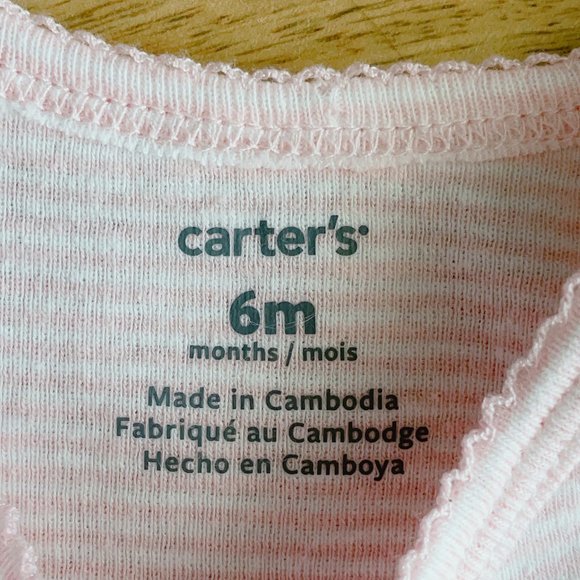 🧸 SALE! (5/$15, 8/$22, 12/$30) Carter’s baby bodysuit 6m pink baby girl onesie - Picture 4 of 4